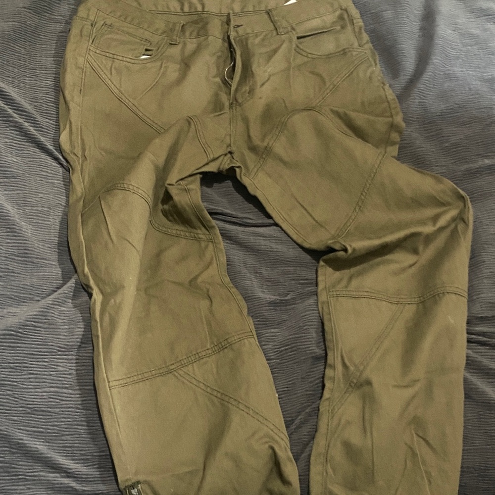 Men's Casual Olive Cargo Pants